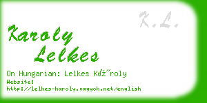 karoly lelkes business card